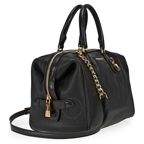 michael kors grayson studded satchel black|Michael Kors grayson large satchel.